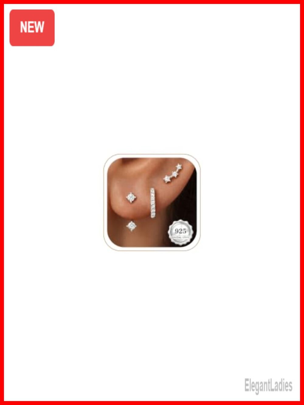 3 Pairs Dainty Small Earrings Set Gold Plated Hypoallergenic Stud Hoop Ear